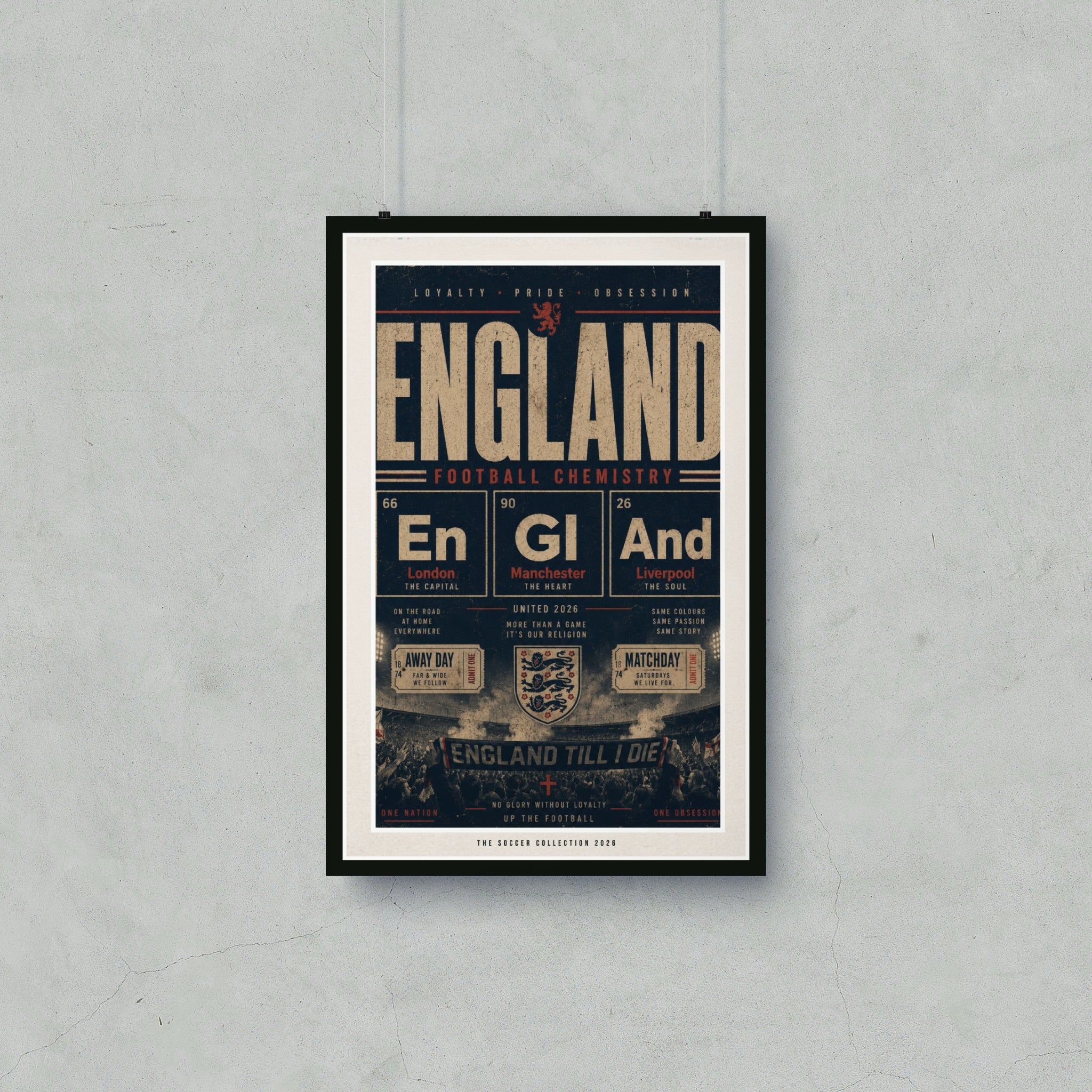 England football chemistry graphic with city names and team stats.
