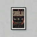Serbian football jersey featuring "SRBIJA" text and team crest.