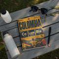 Colombia Football Chemistry notebook with city names and soccer imagery.