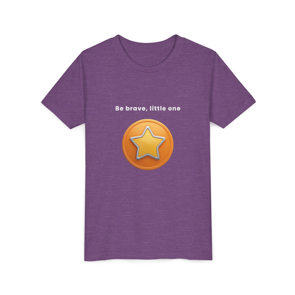 Be Brave Little One | Kids Motivational Graphic Golden Star Badge T-Shirt