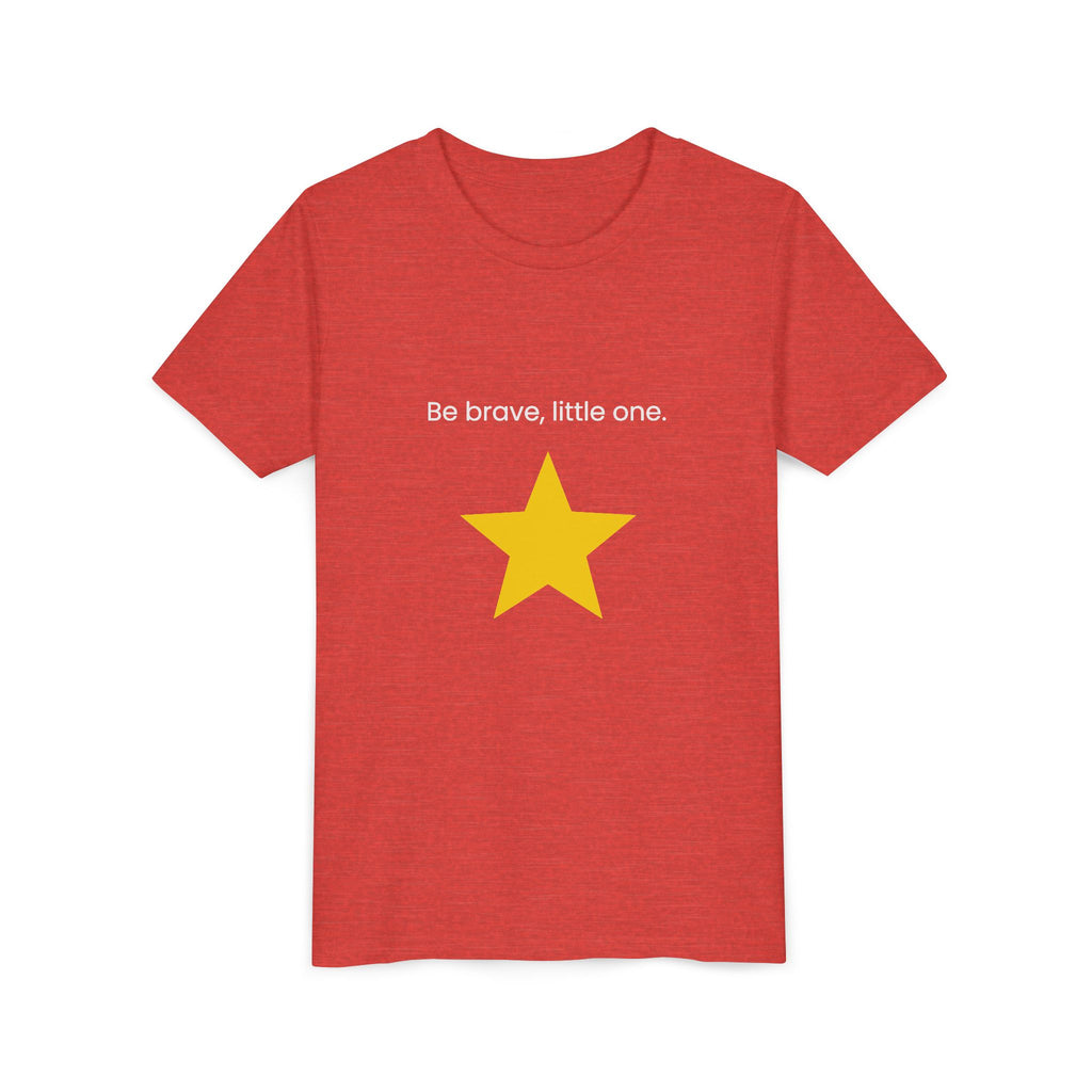 Be Brave Little One | Kids Motivational Graphic Minimalistic Golden Star T-Shirt