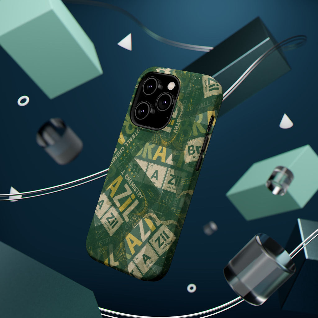 Brazil Football Phone Case | Green, gold, and chemistry.