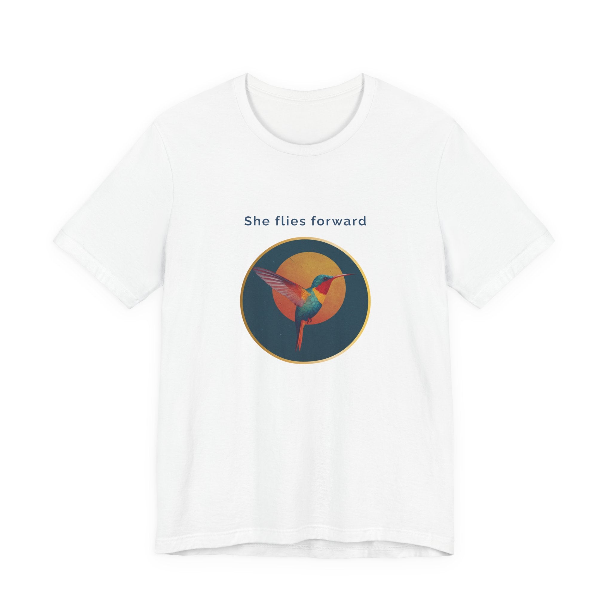 She Flies Forward | Women's Motivational Graphic Solar Flight T-Shirt