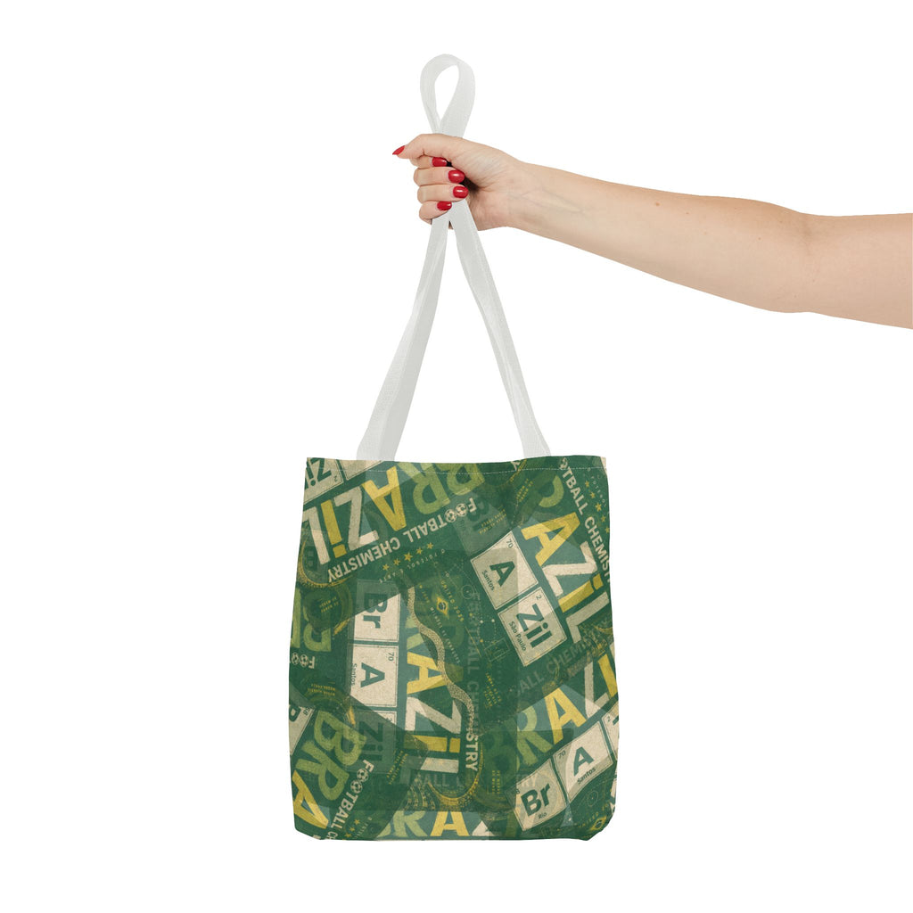 Brazil Football Tote Bag | Green, gold, and chemistry.