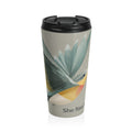 She Flies Forward Stainless Steel Travel Mug | Motivational Graphic Quiet Lift