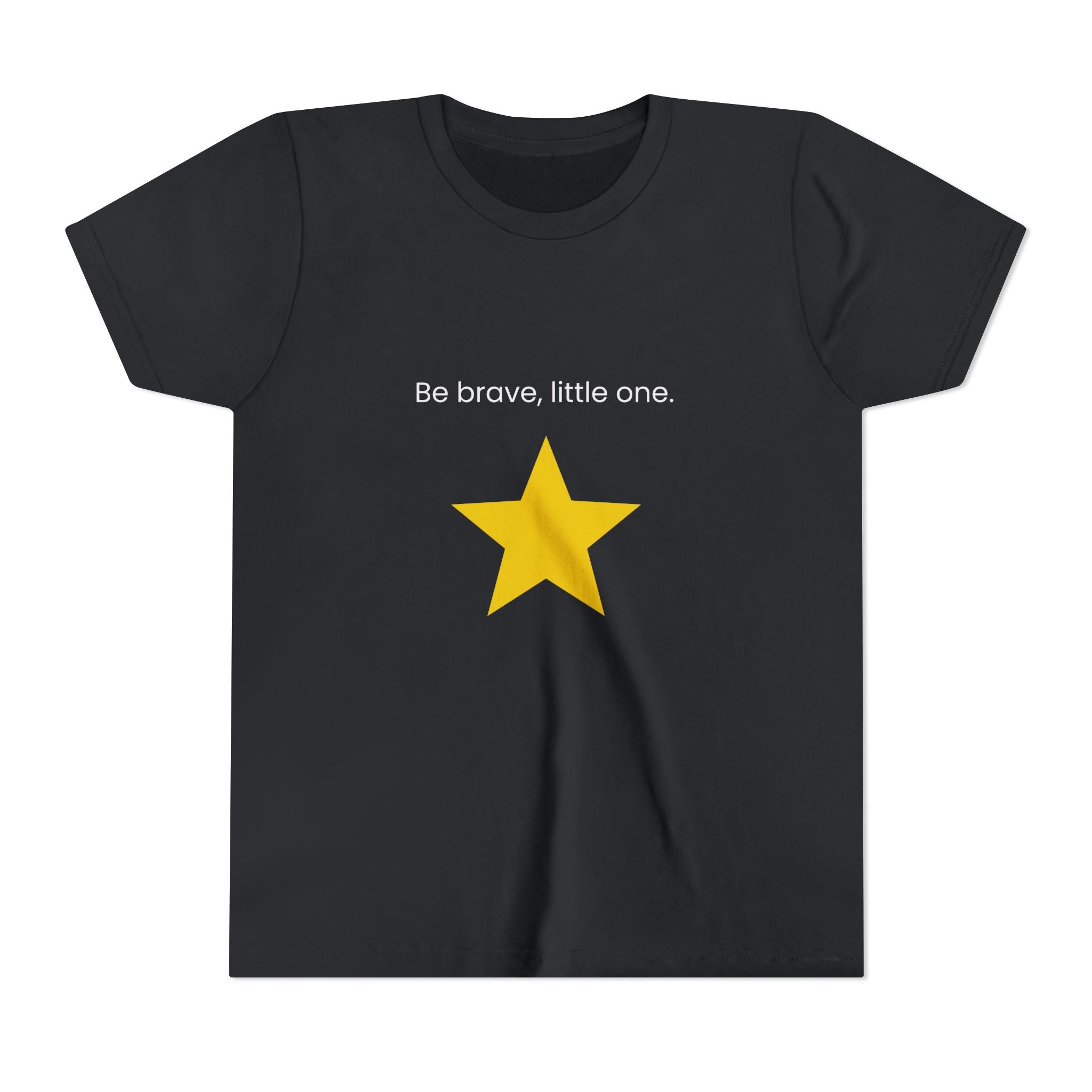 Be Brave Little One | Kids Motivational Graphic Minimalistic Golden Star T-Shirt