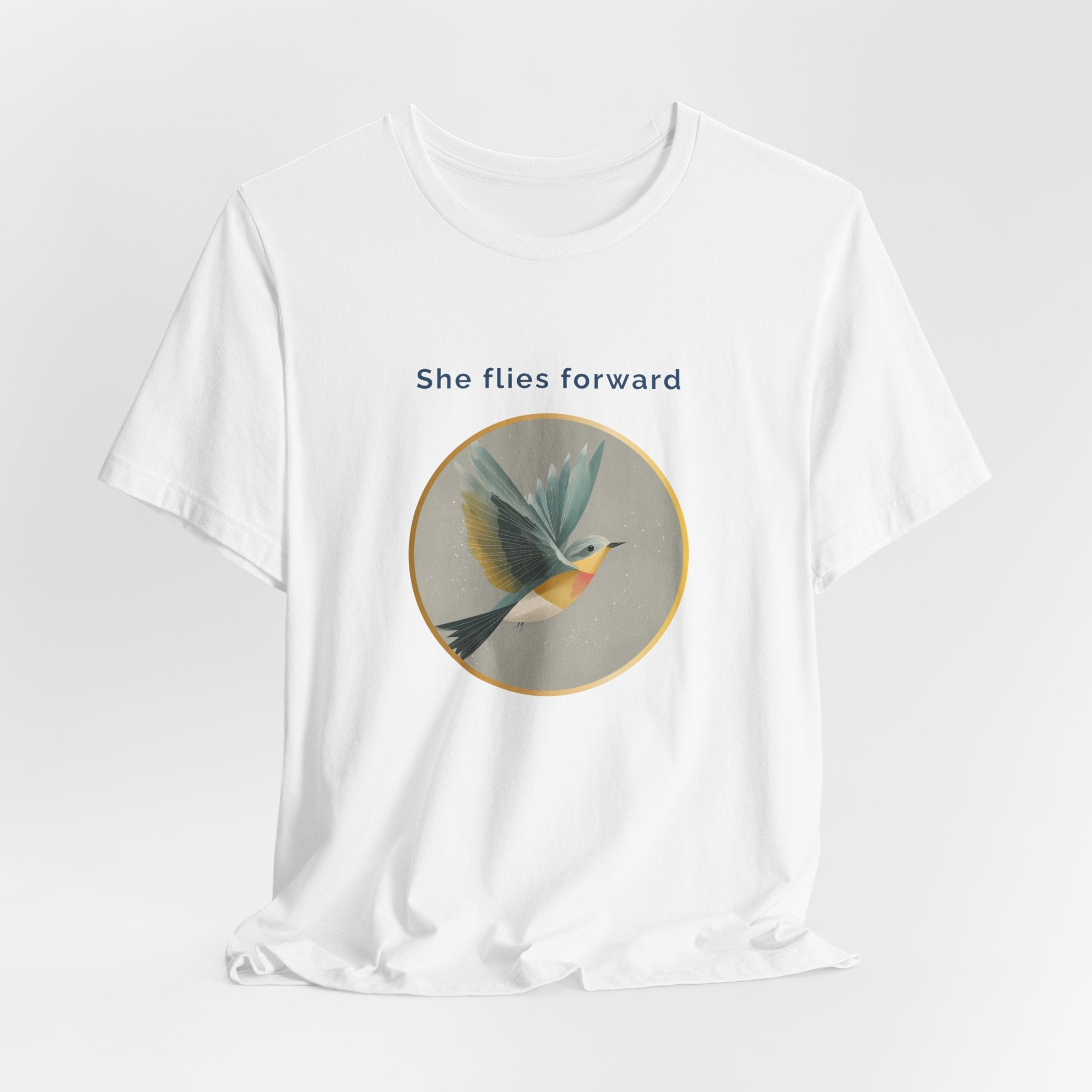 She Flies Forward | Women's Motivational Graphic Quiet Lift T-Shirt