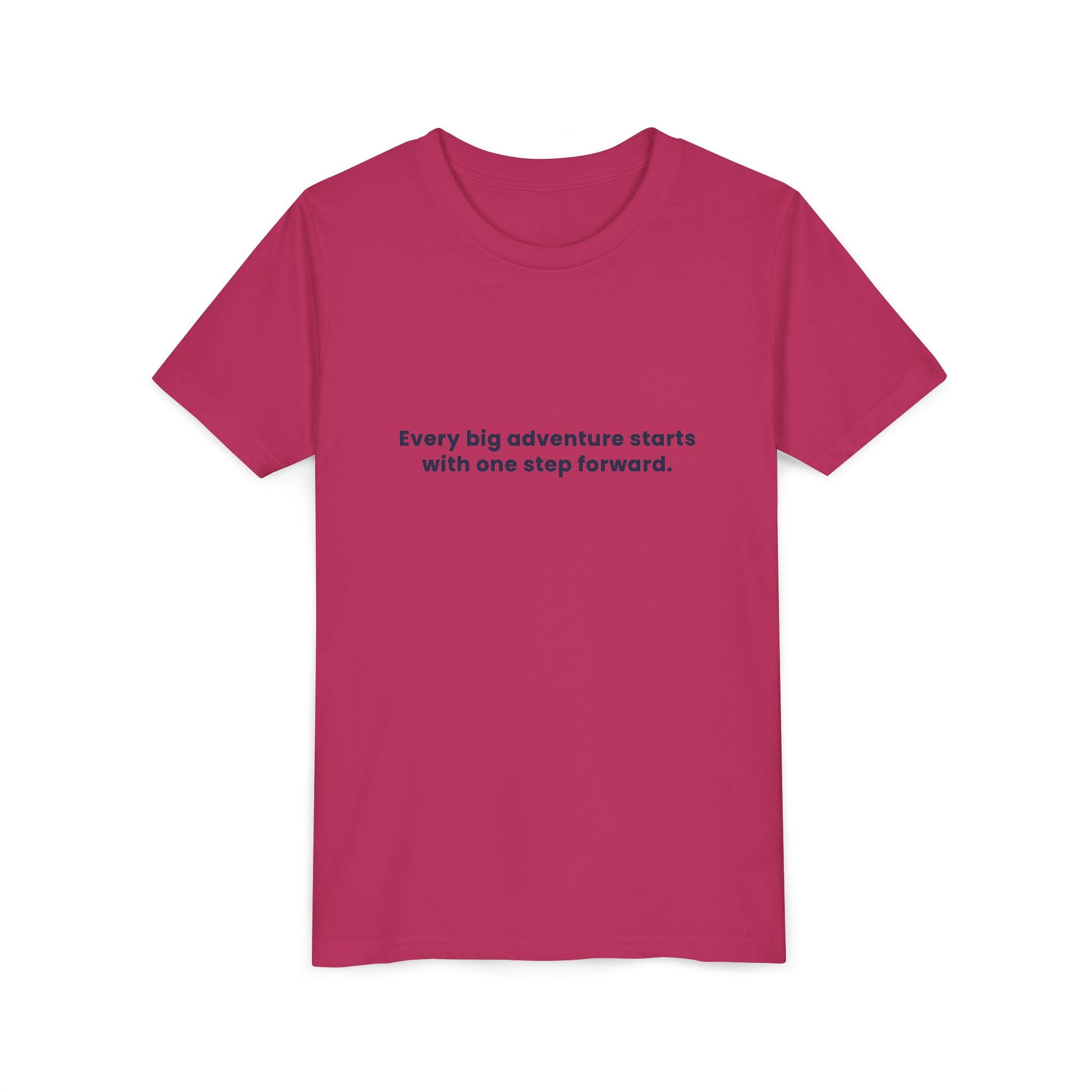 Every big adventure starts with one step forward | Kids Motivational T-Shirt