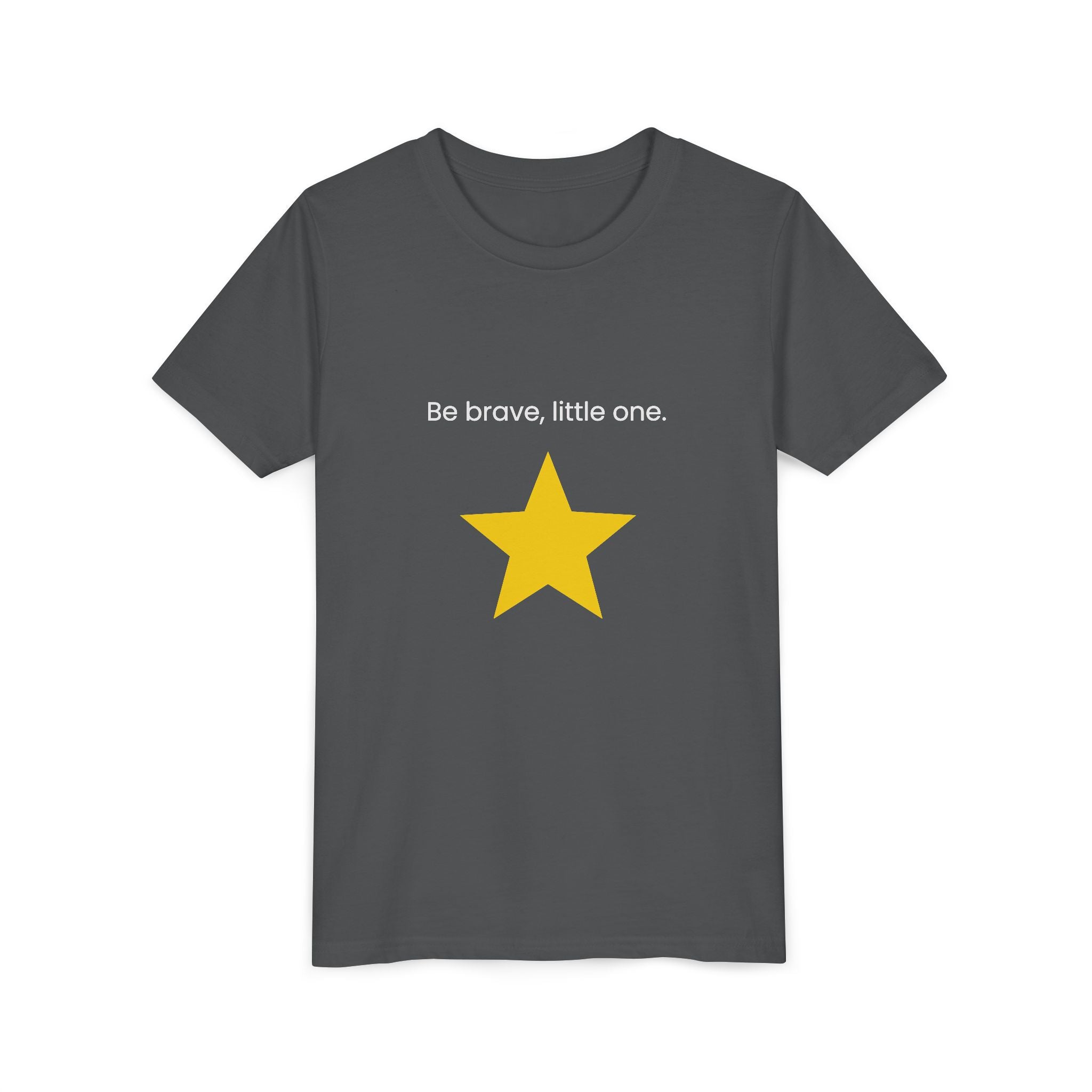 Be Brave Little One | Kids Motivational Graphic Minimalistic Golden Star T-Shirt