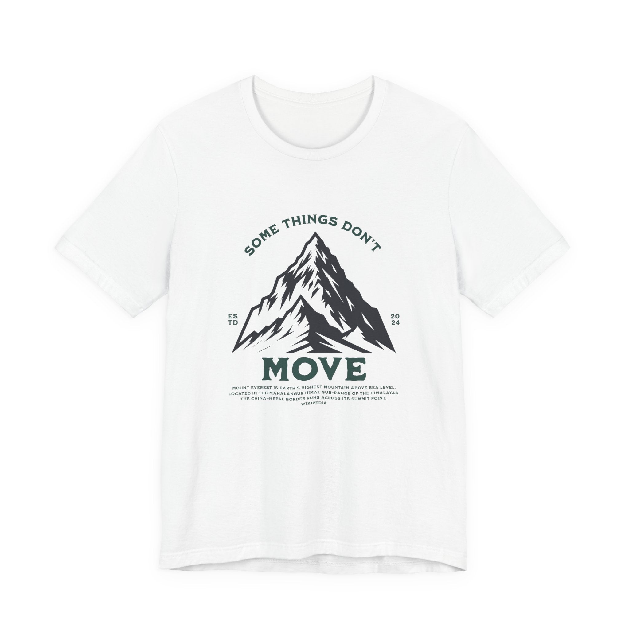 Some things don't move | Men's Motivational Graphic Stillpoint mountain T-Shirt