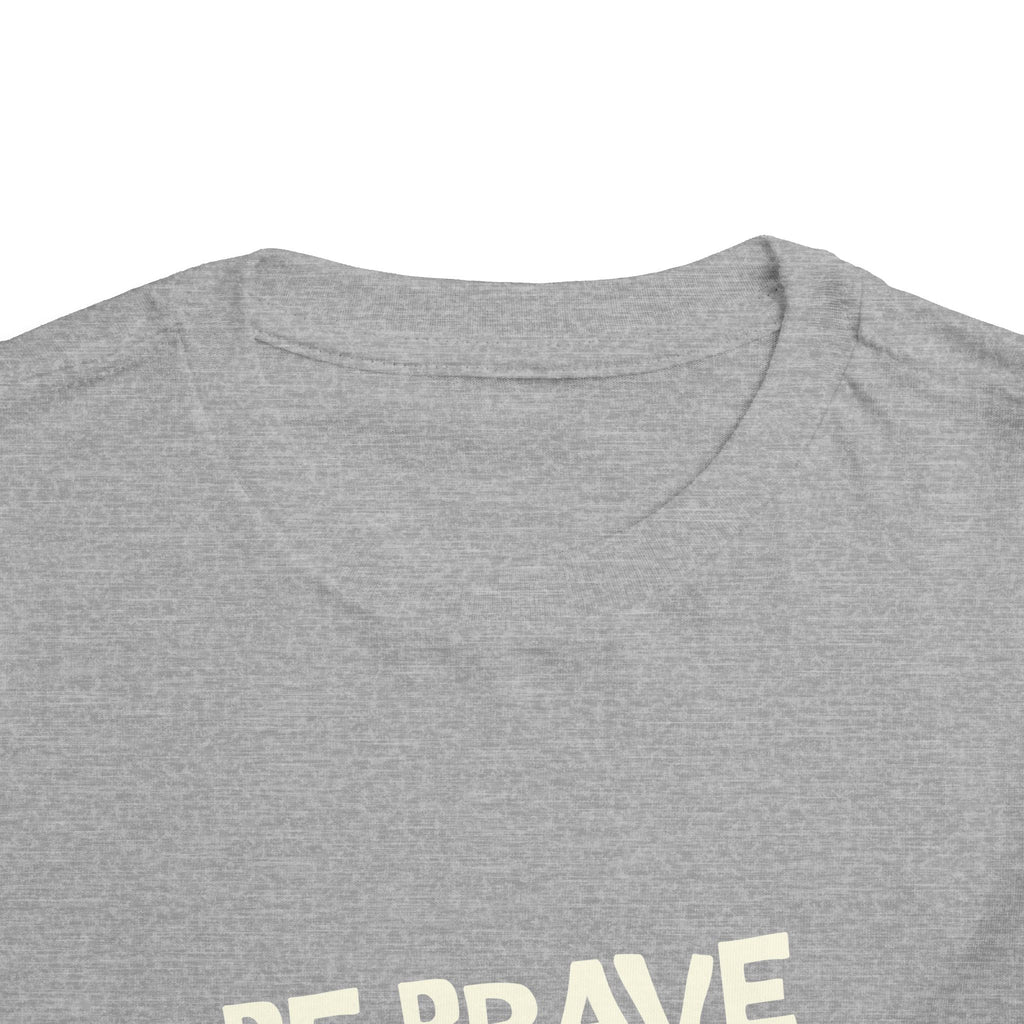 Be Brave Little One | Toddler Motivational Graphic Tiger Floral Garden T-Shirt