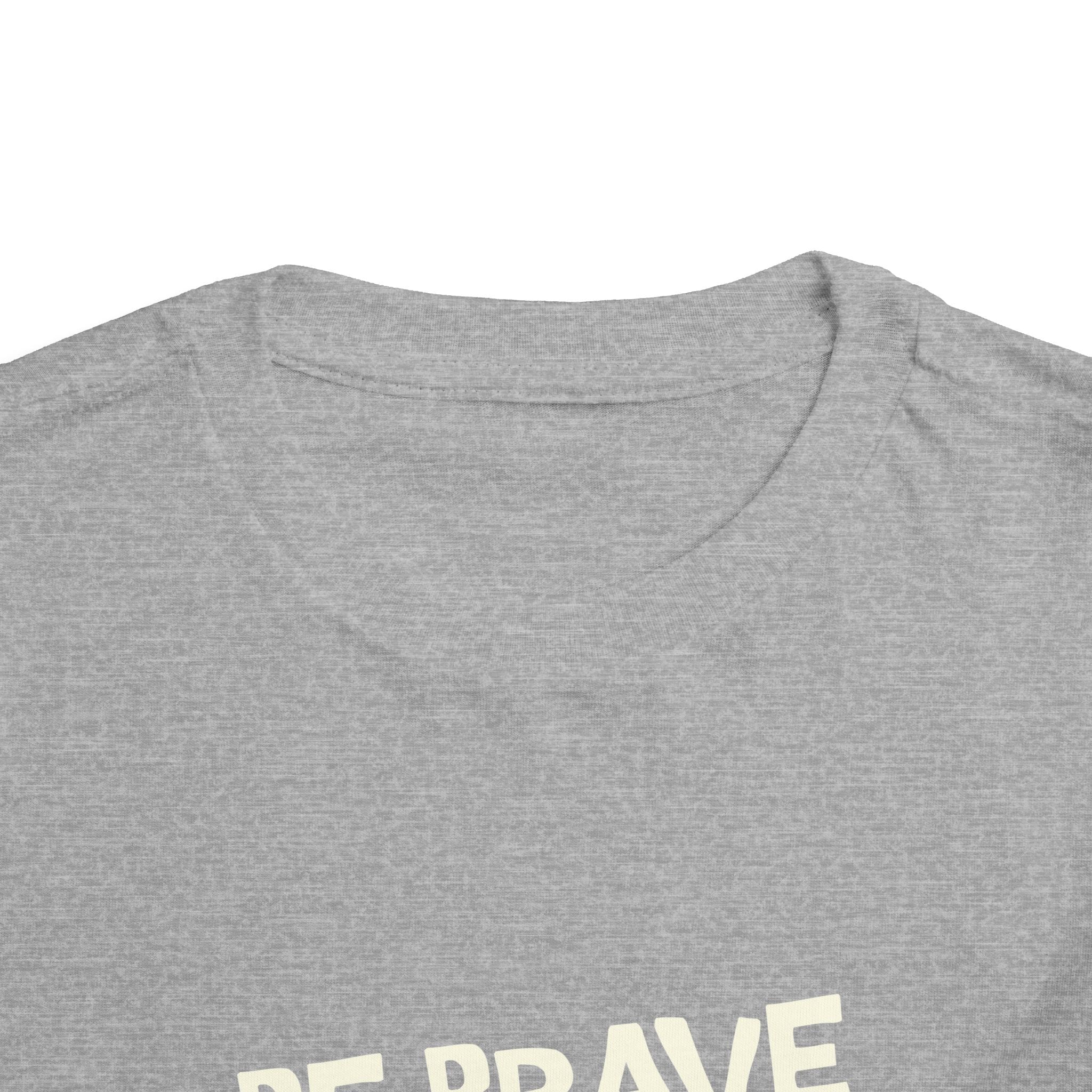 Be Brave Little One | Toddler Motivational Graphic Tiger Floral Garden T-Shirt