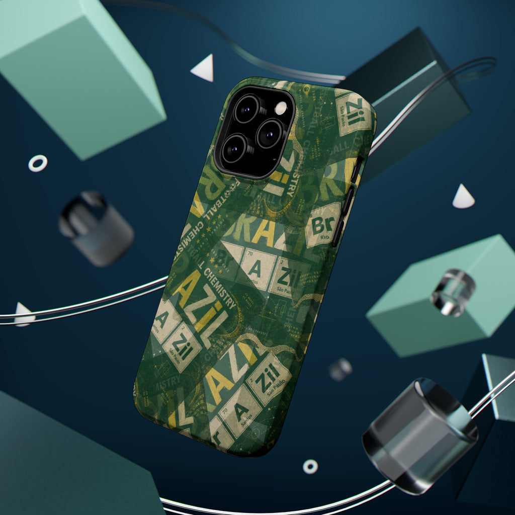 Brazil Football Phone Case | Green, gold, and chemistry.