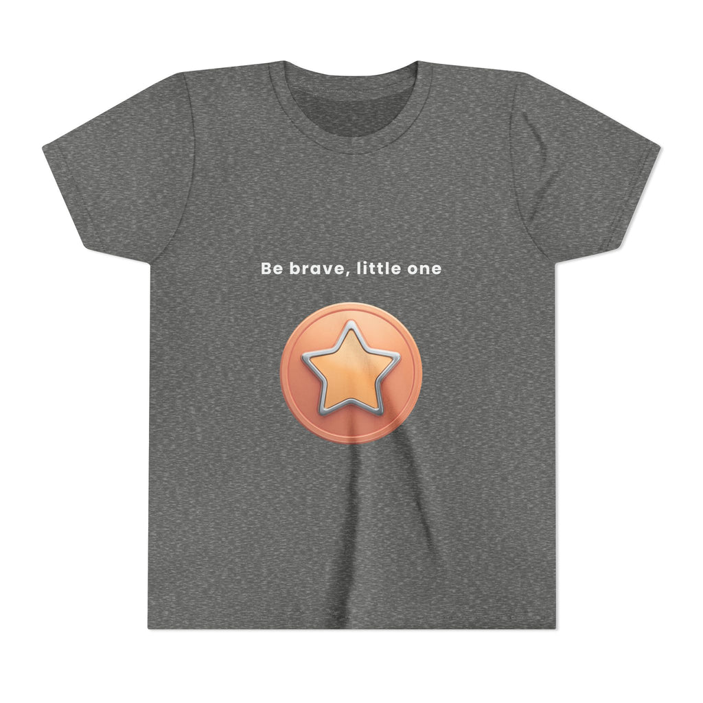 Be Brave Little One | Kids Motivational Graphic Bronze Star Badge T-Shirt