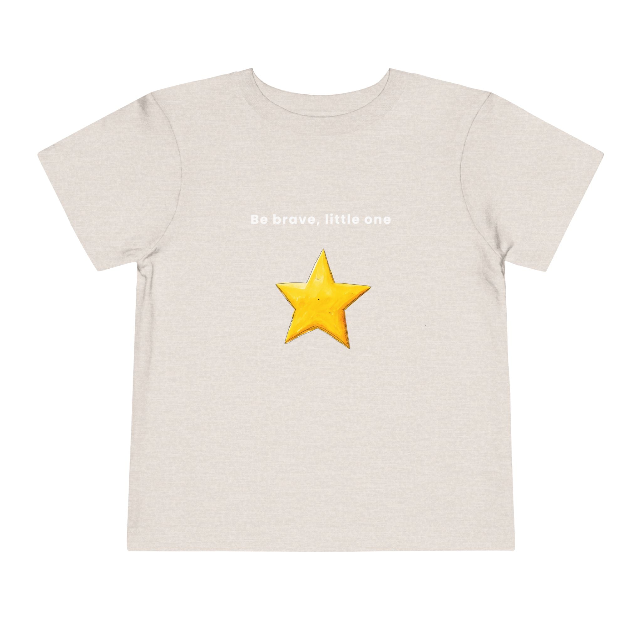 Be Brave Little One | Toddler Motivational Graphic Handdrawn Star T-Shirt