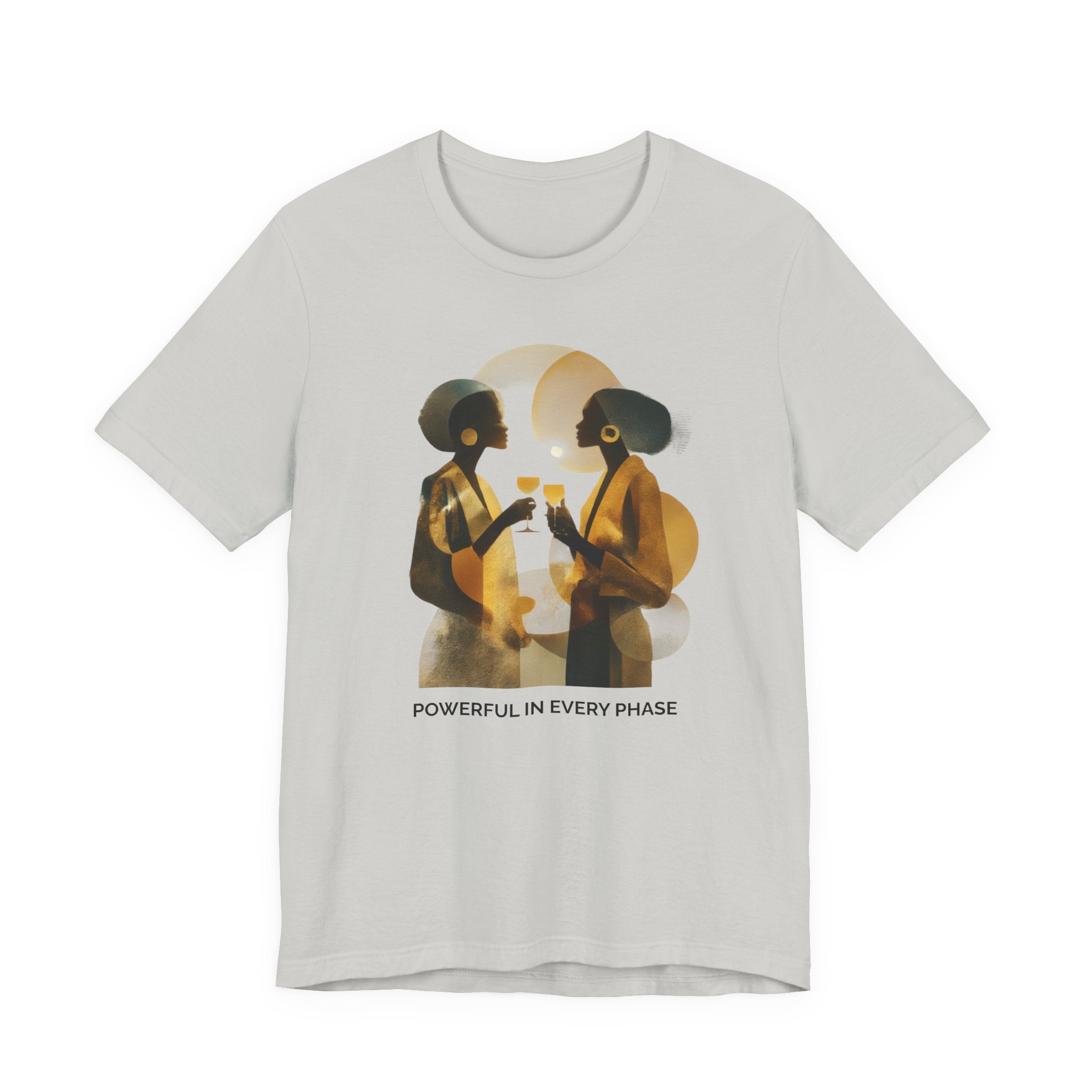Powerful in Every Phase | Women's Motivational Graphic Vintage Women T-Shirt