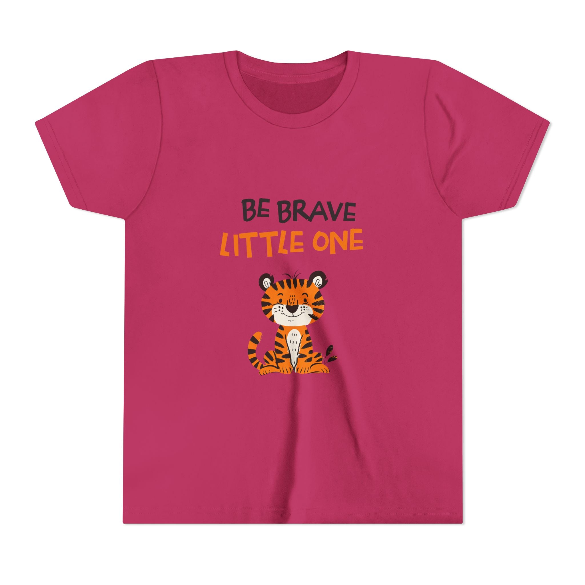 Be Brave Little One | Kids Motivational Graphic Cute Tiger T-Shirt