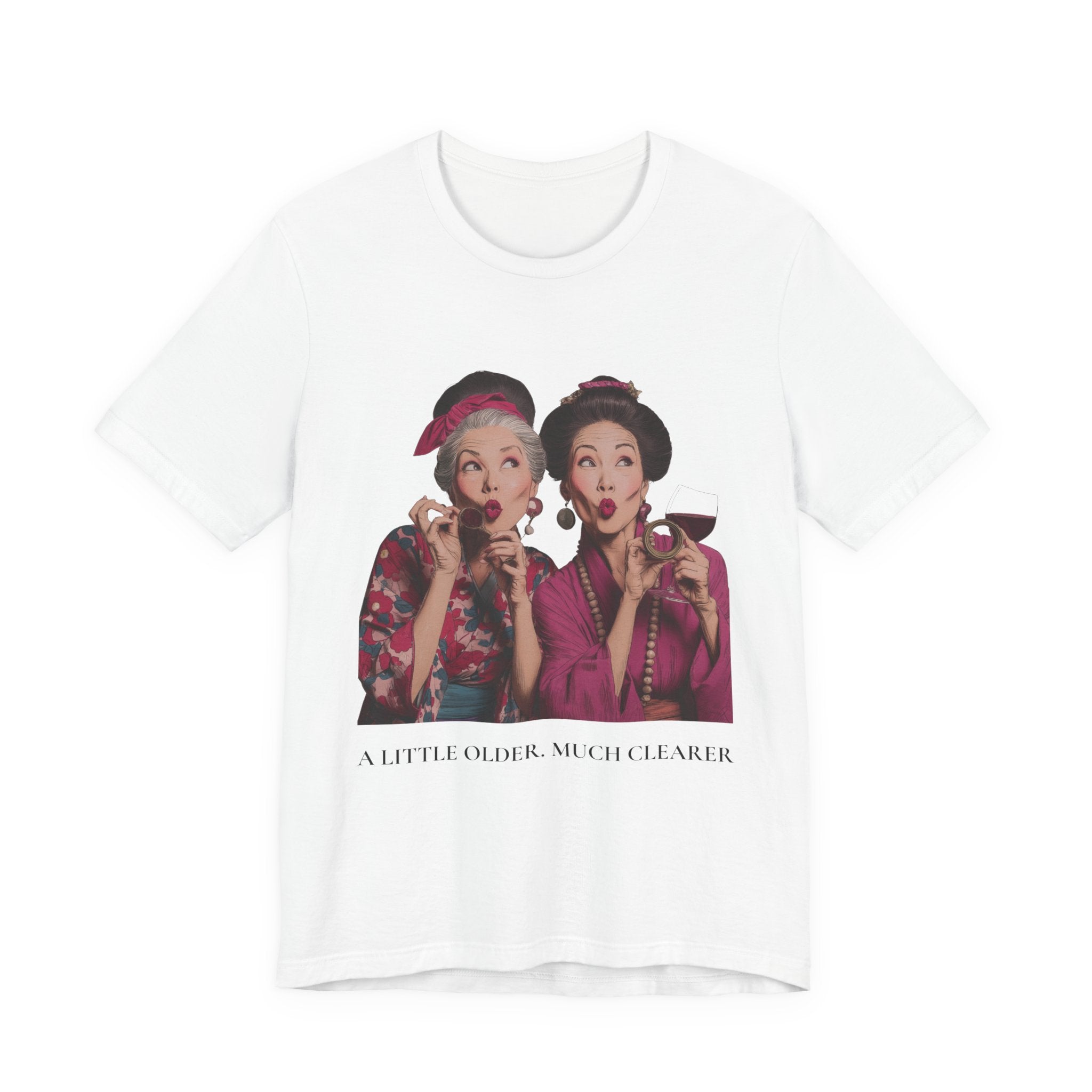 A Little Older Much Clearer | Women's Motivational Graphic Retro Woman Cocktail T-Shirt