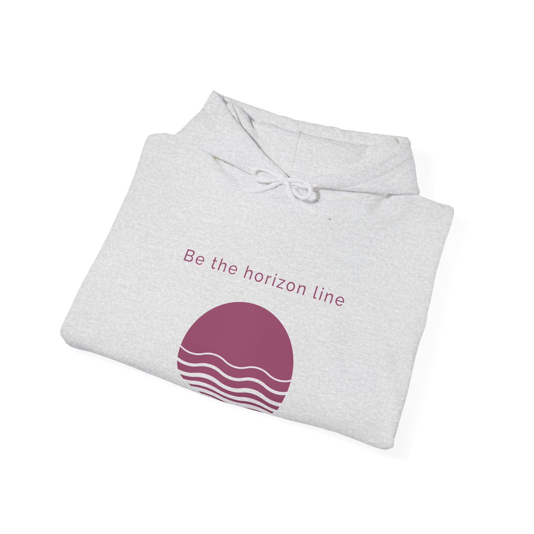 Be the horizon Line | Women's Motivational Graphic Circular Pastel Sunrise Hoodie