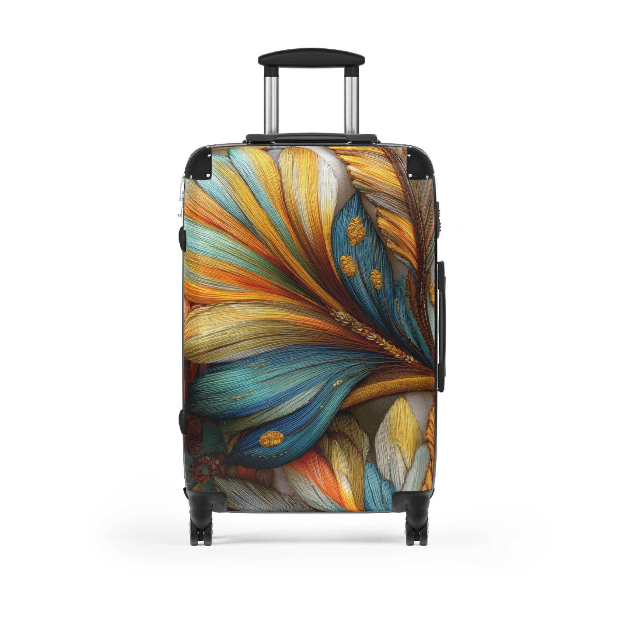 Thread Garden Carry-on Suitcase | 3D Embroidery style Botanical