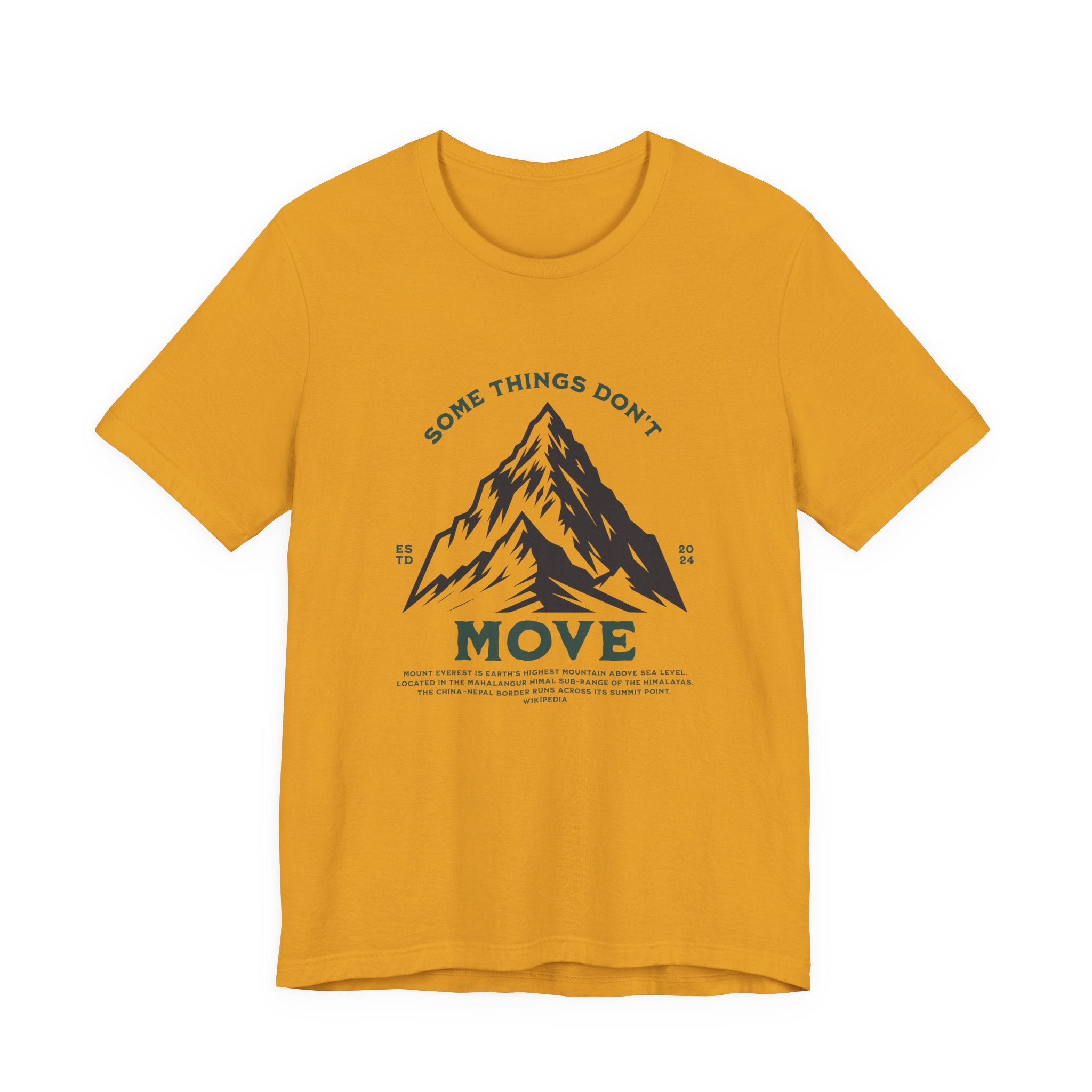 Some things don't move | Men's Motivational Graphic Stillpoint mountain T-Shirt