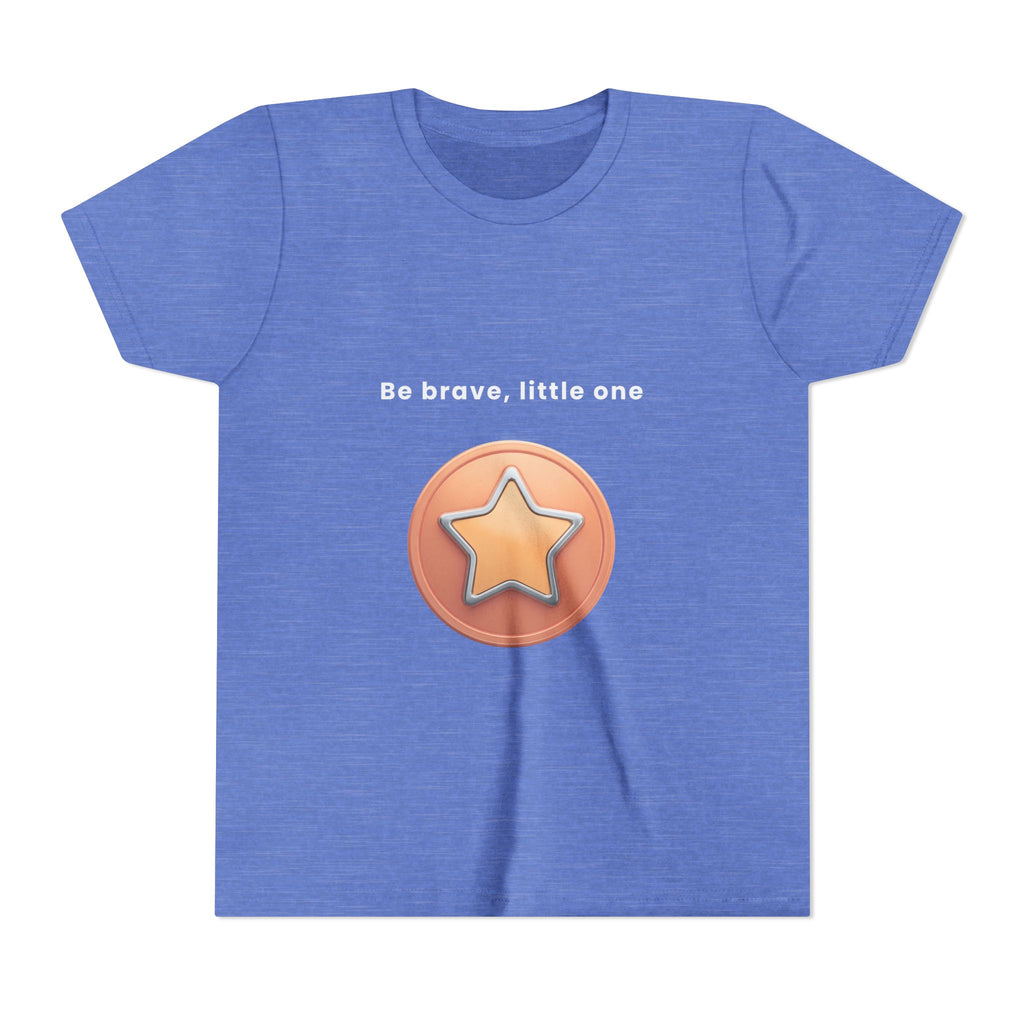 Be Brave Little One | Kids Motivational Graphic Bronze Star Badge T-Shirt