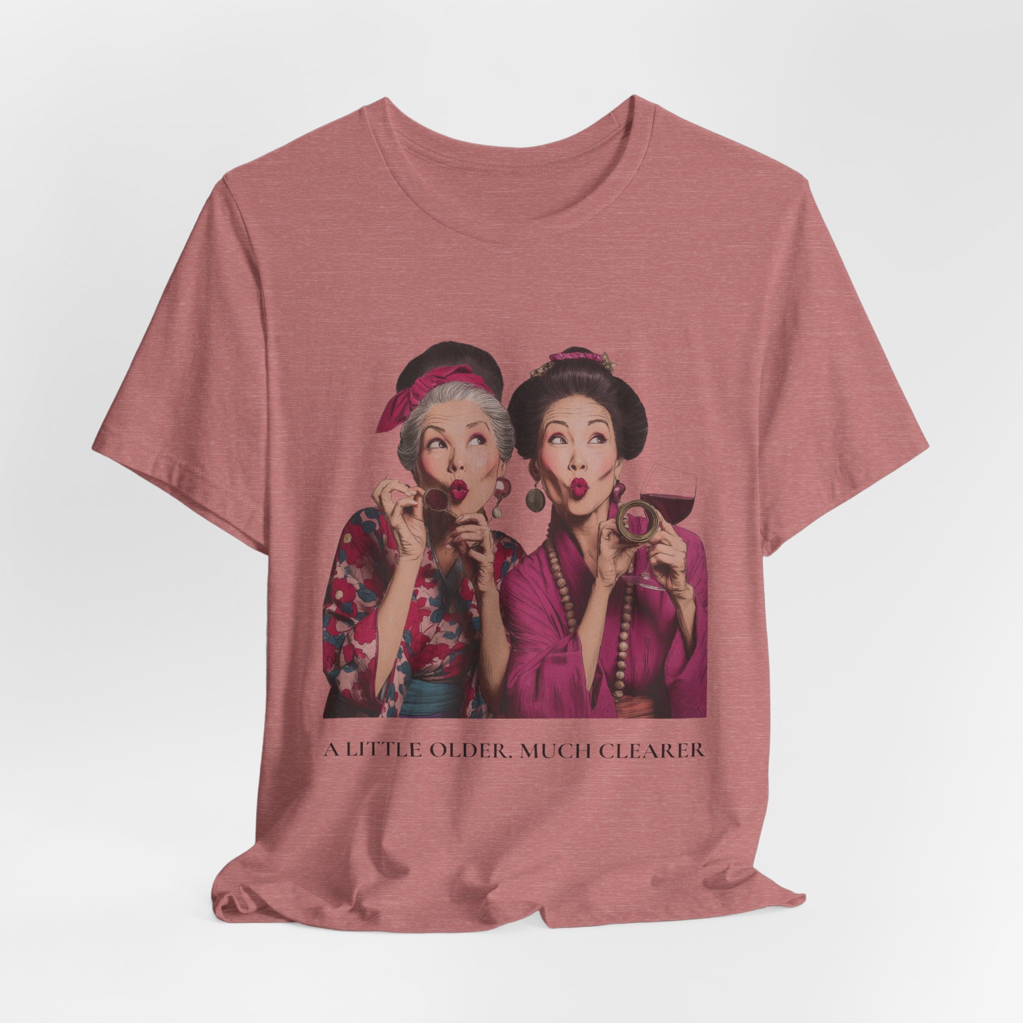 A Little Older Much Clearer | Women's Motivational Graphic Retro Woman Cocktail T-Shirt