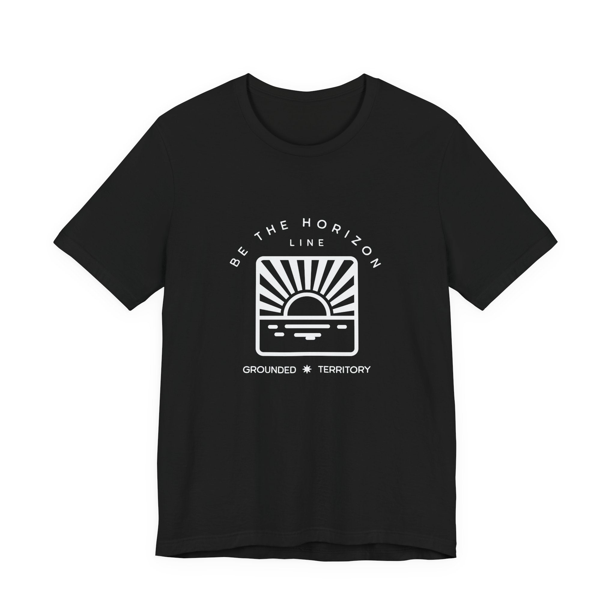 Be the horizon Line | Women's Motivational Graphic Batch Mountain Sunrise T-Shirt