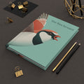 She Flies Forward Hardcover Journal | Motivational Graphic Green Minimal