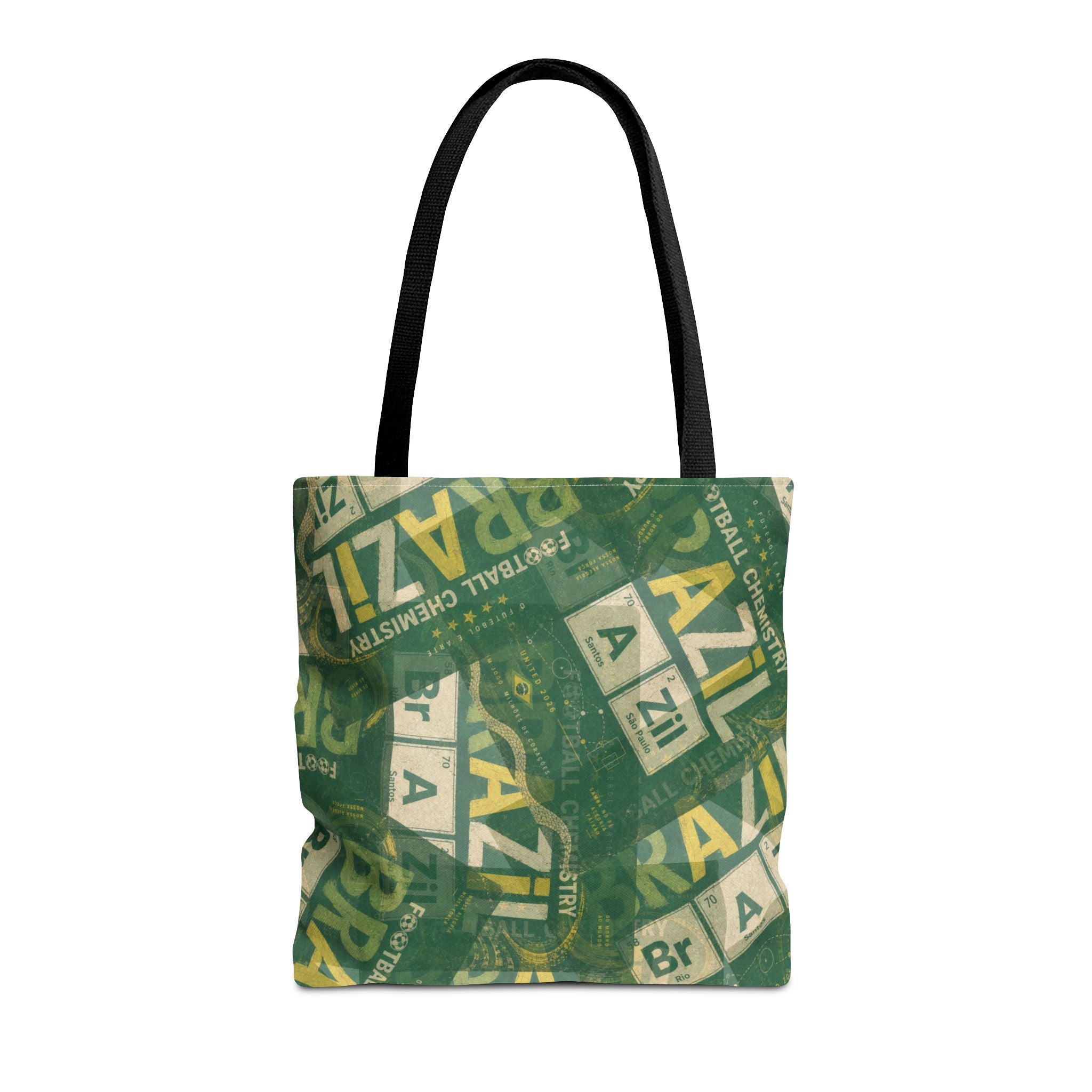 Brazil Football Tote Bag | Green, gold, and chemistry.