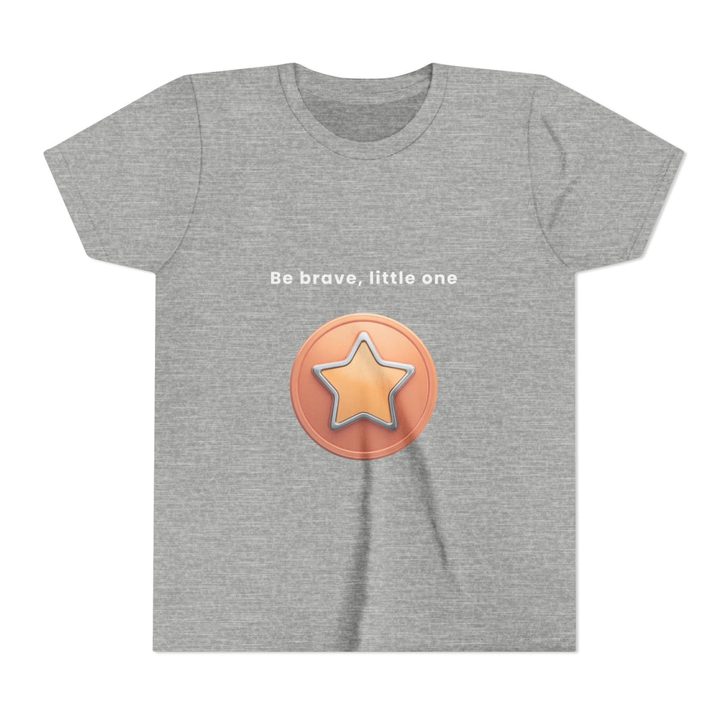 Be Brave Little One | Kids Motivational Graphic Bronze Star Badge T-Shirt