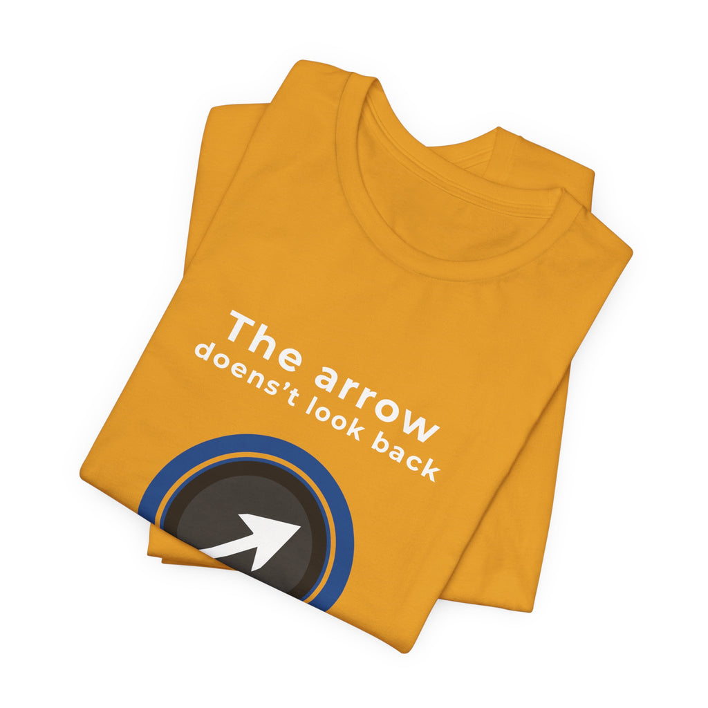 The Arrow Doesn't Look Back | Men's Motivational Graphic Arrcher Arrow T-Shirt