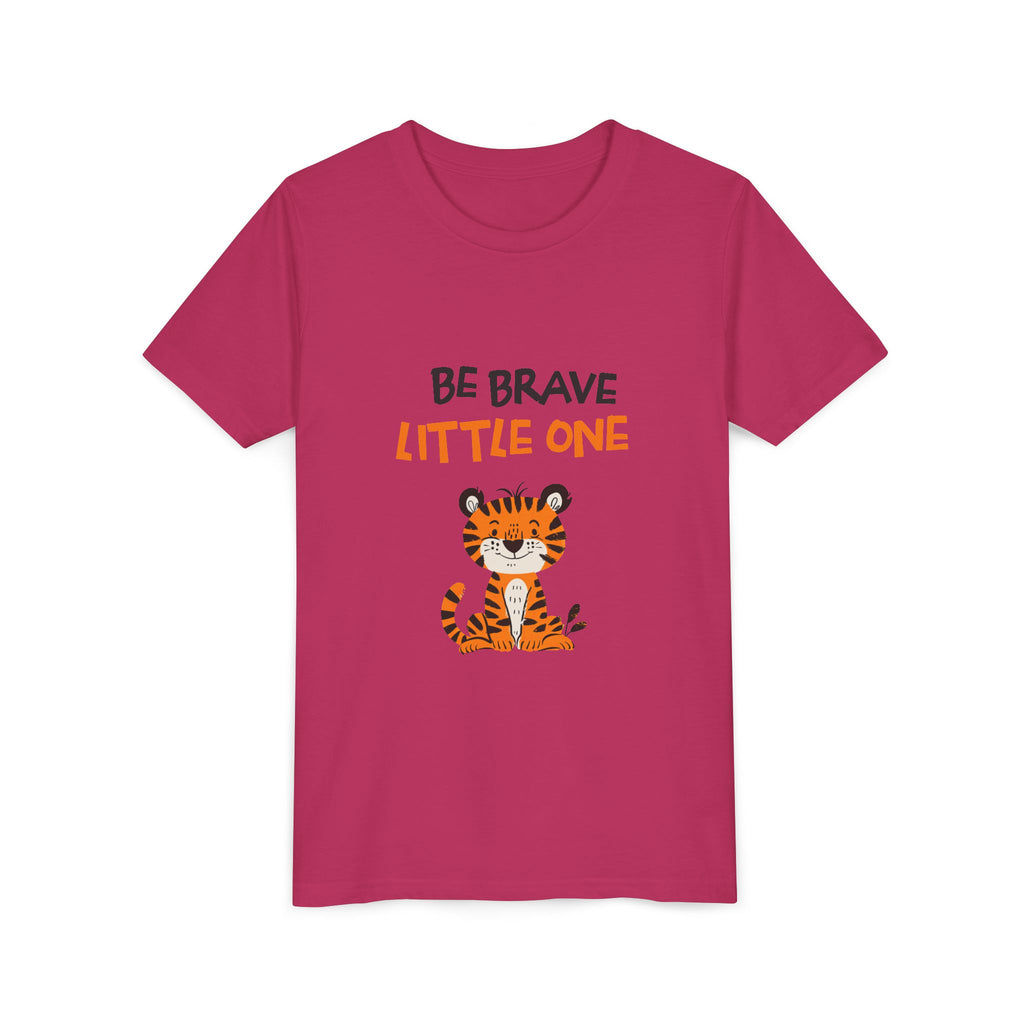 Be Brave Little One | Kids Motivational Graphic Cute Tiger T-Shirt