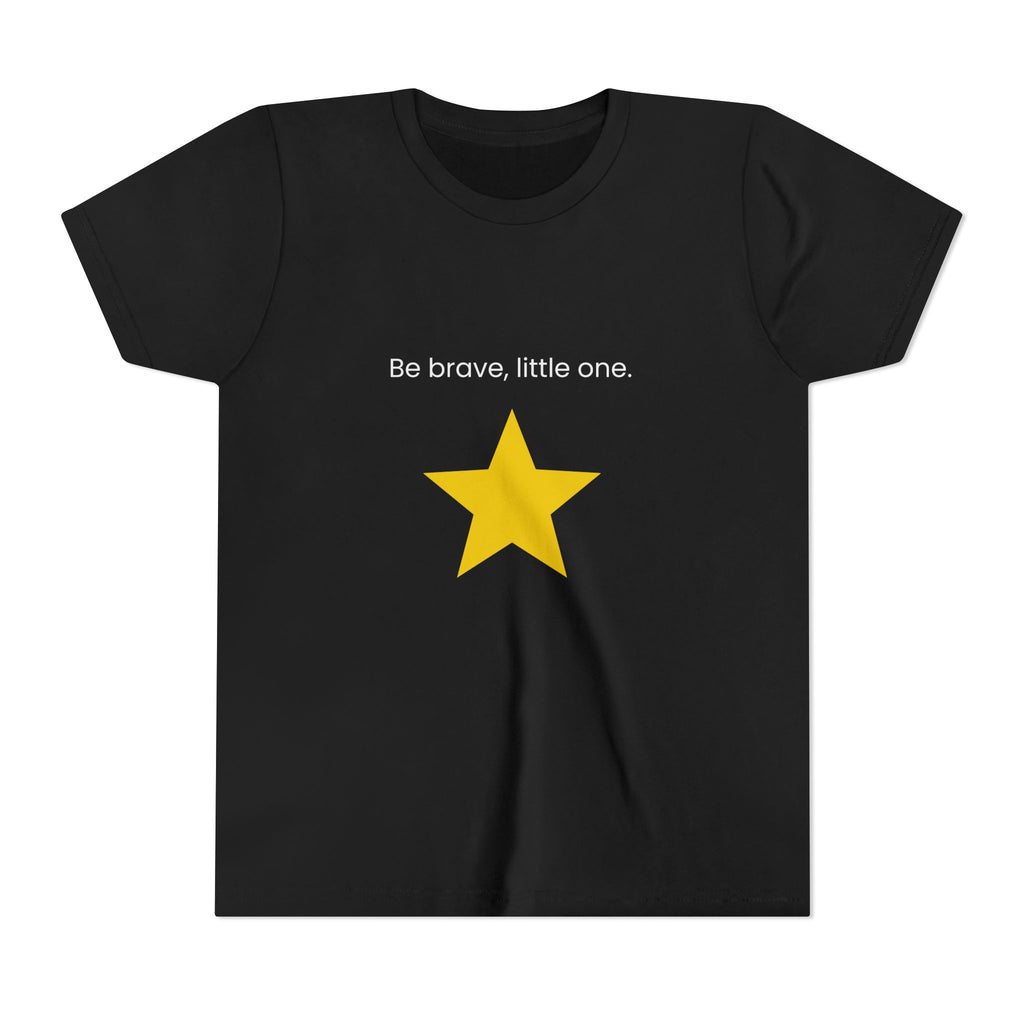 Be Brave Little One | Kids Motivational Graphic Minimalistic Golden Star T-Shirt