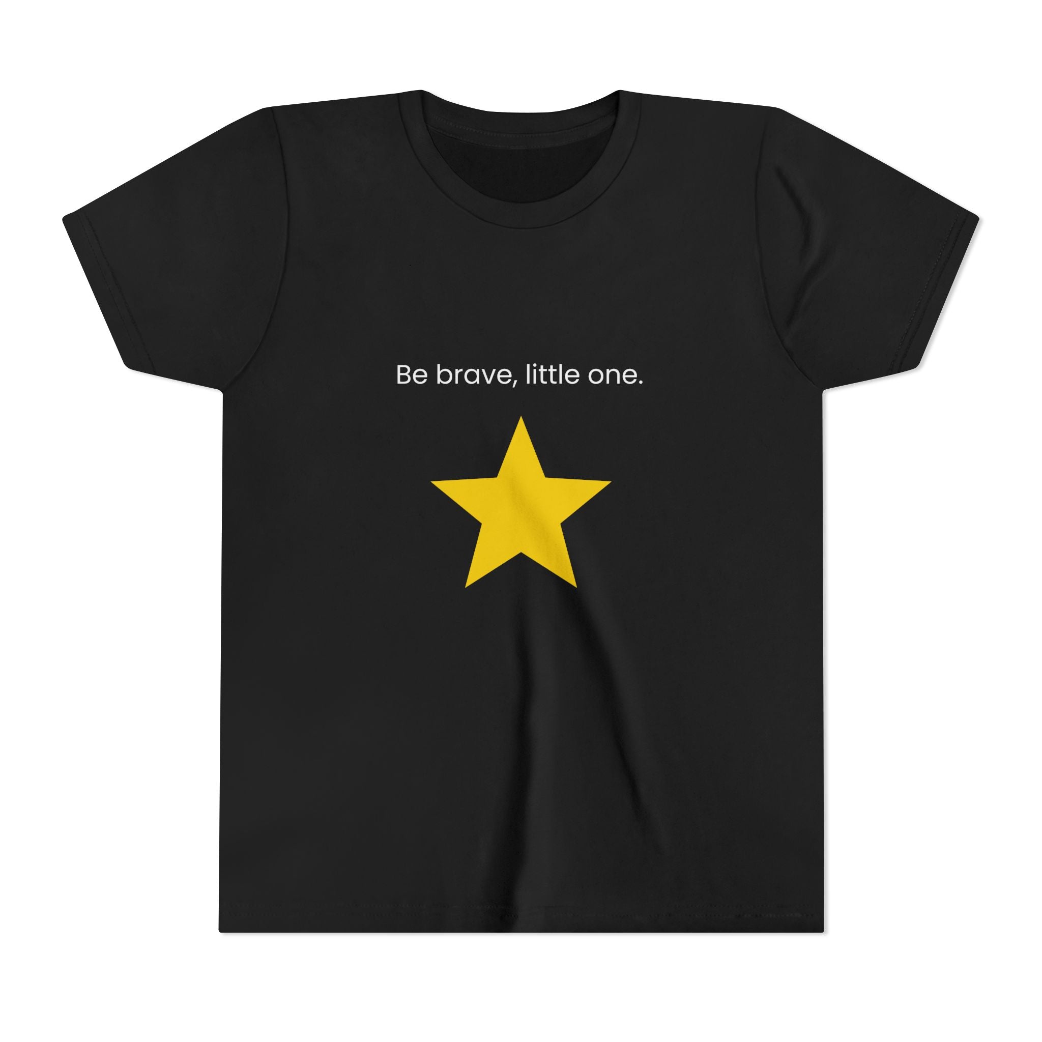 Be Brave Little One | Kids Motivational Graphic Minimalistic Golden Star T-Shirt