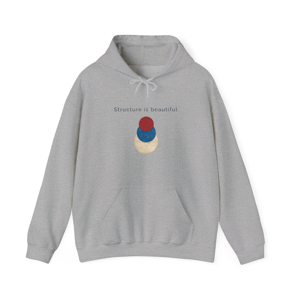 Structure Is Beautiful | Women's Motivational Graphic stacked circles Hoodie