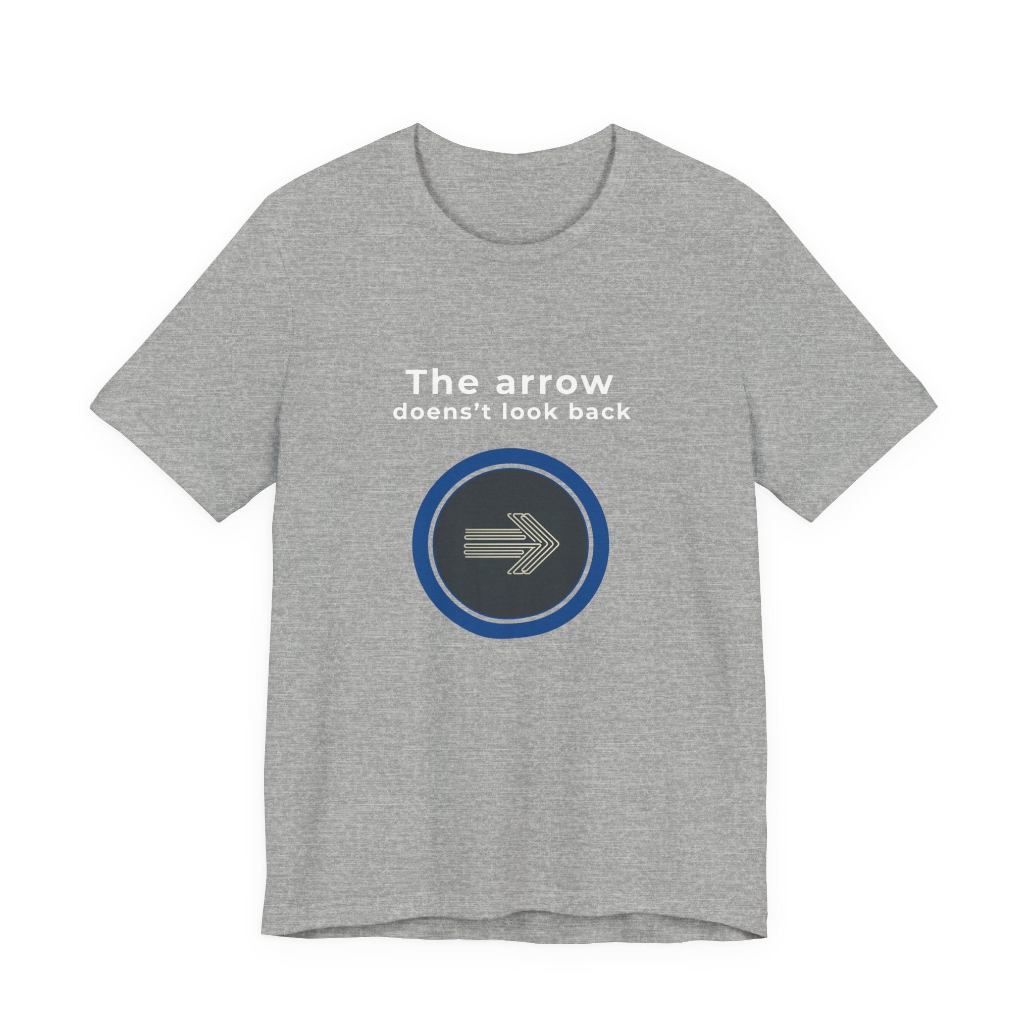 The Arrow Doesn't Look Back | Men's Motivational Graphic Target Arrow T-Shirt