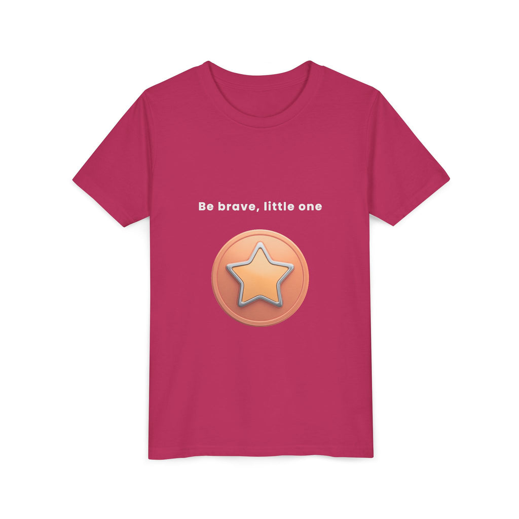 Be Brave Little One | Kids Motivational Graphic Bronze Star Badge T-Shirt