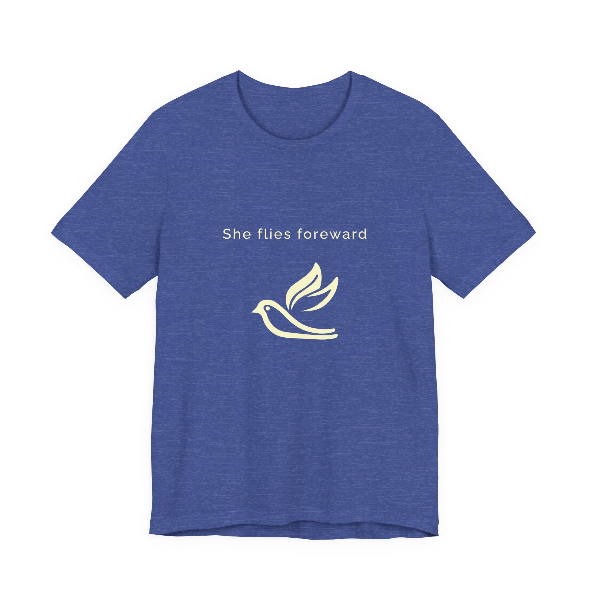 She Flies Forward | Women's Motivational Graphic Bird Print T-Shirt