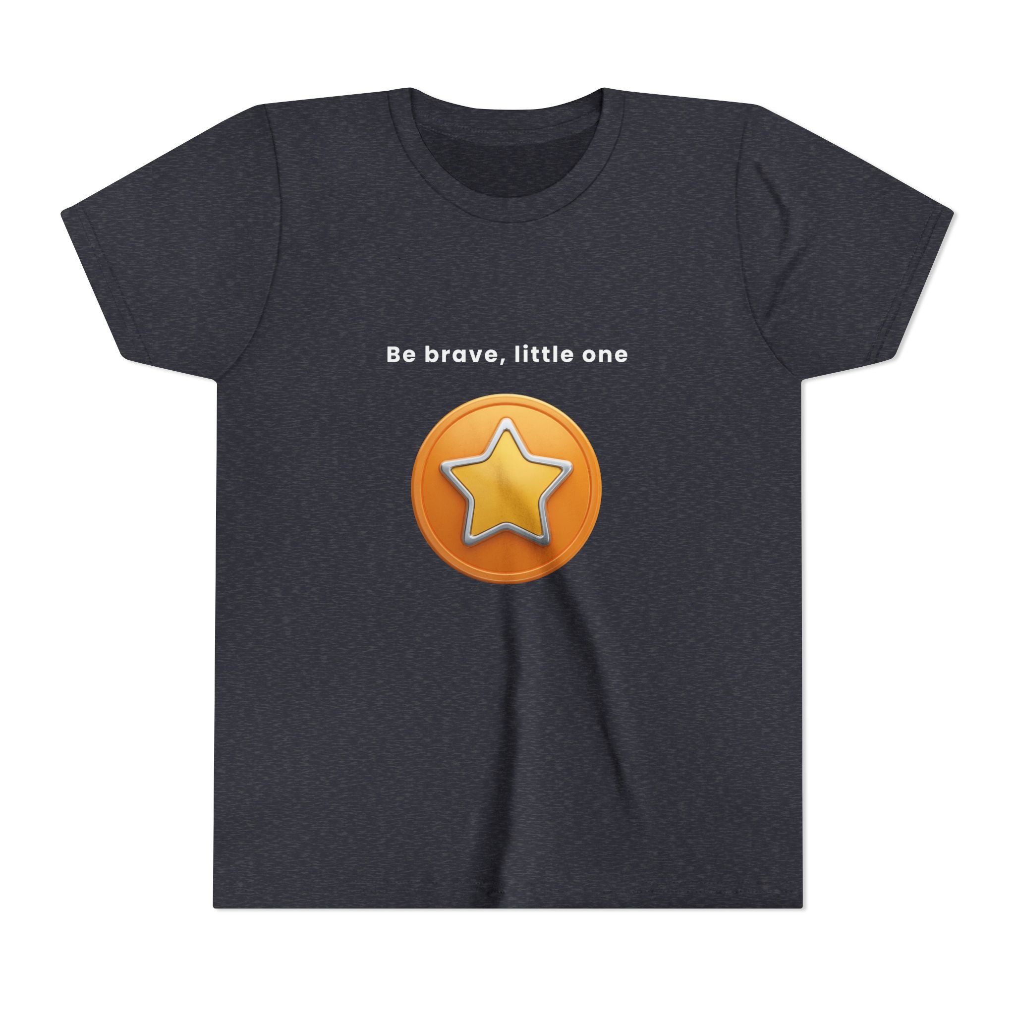 Be Brave Little One | Kids Motivational Graphic Golden Star Badge T-Shirt