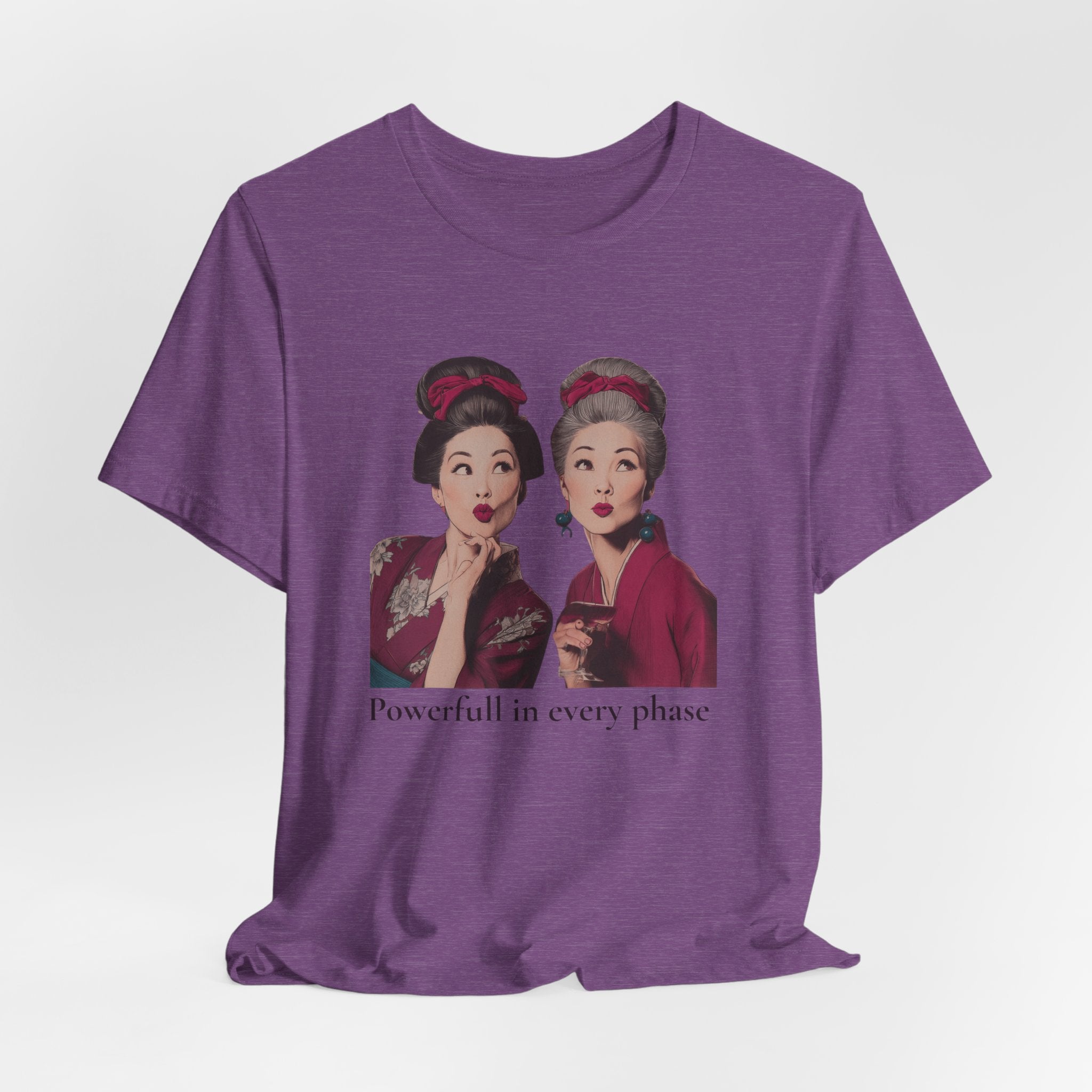 Powerful in Every Phase | Women's Motivational Graphic Vintage Women T-Shirt