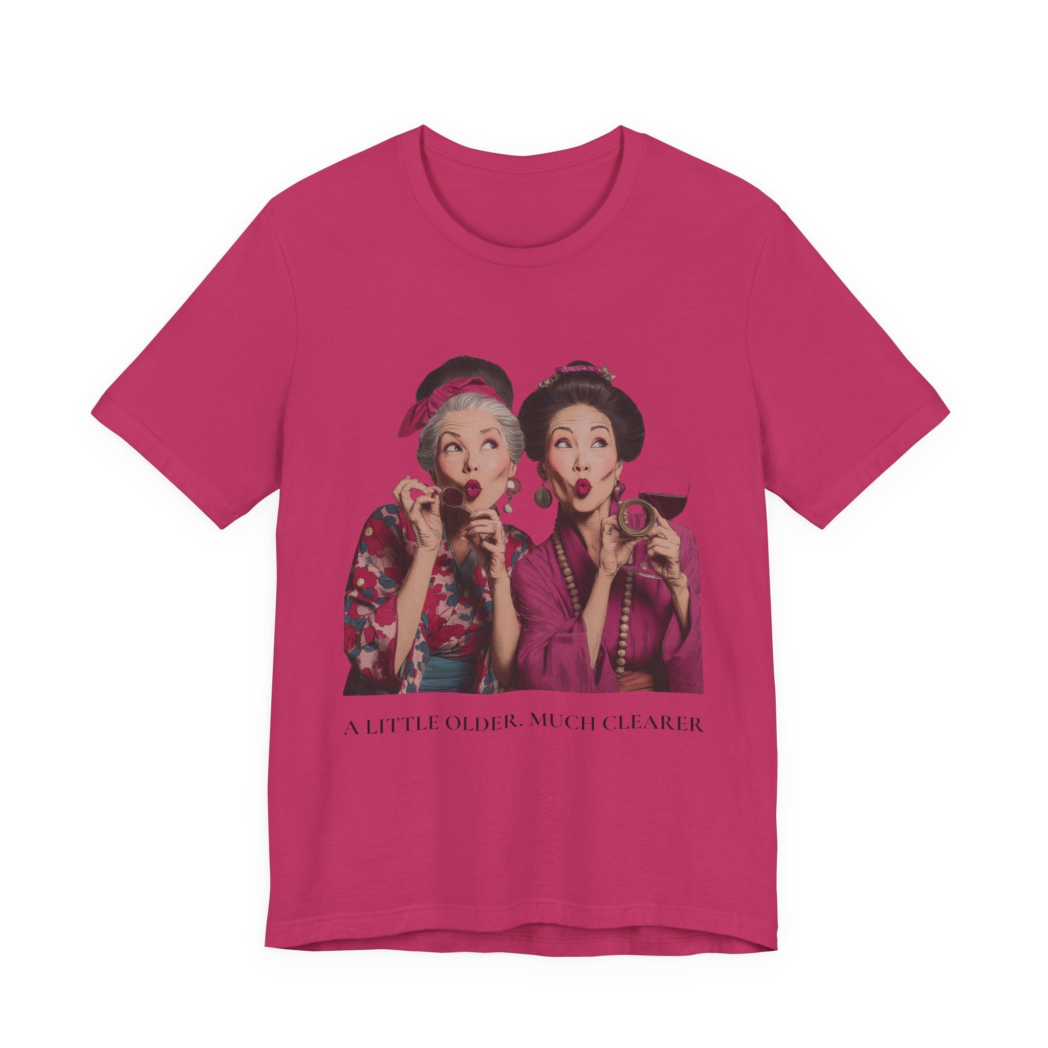 A Little Older Much Clearer | Women's Motivational Graphic Retro Woman Cocktail T-Shirt