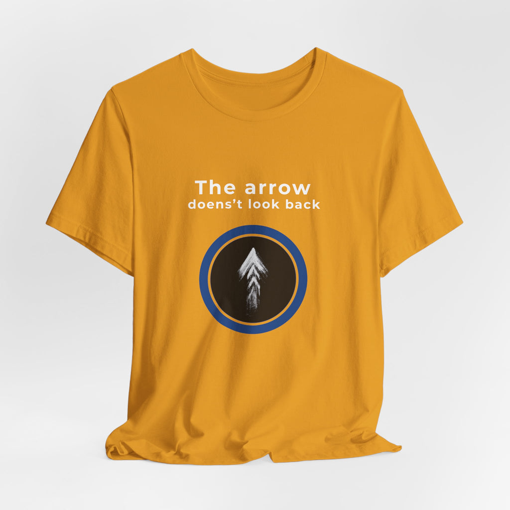 The Arrow Doesn't Look Back | Men's Motivational Graphic Pine Arrow T-Shirt