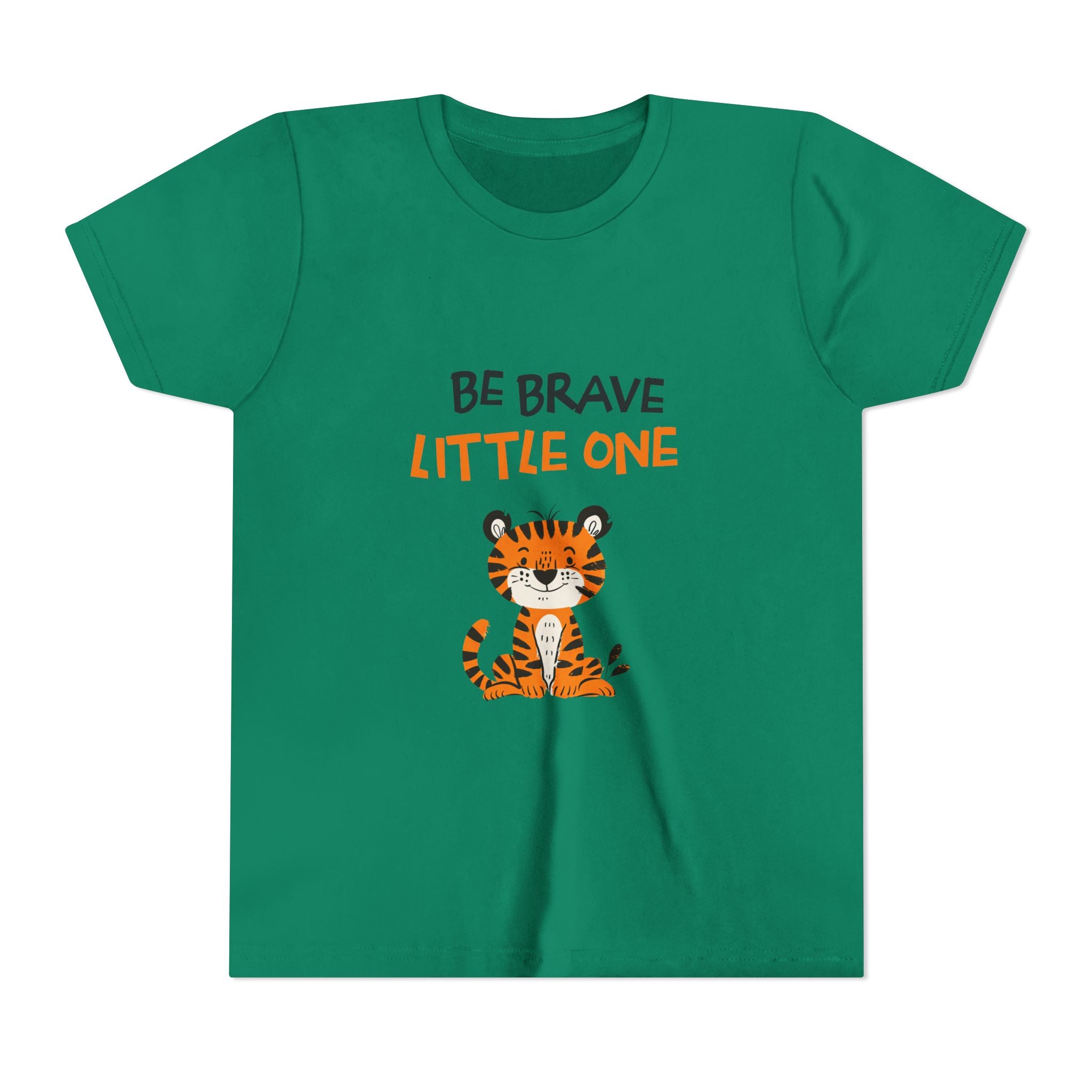 Be Brave Little One | Kids Motivational Graphic Cute Tiger T-Shirt