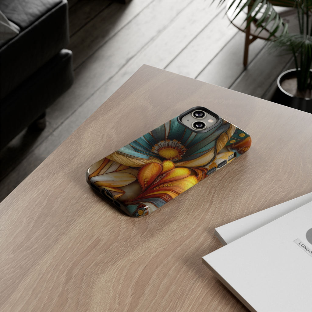 Sculpted Bloom Phone Case | 3D Embroidery style Botanical