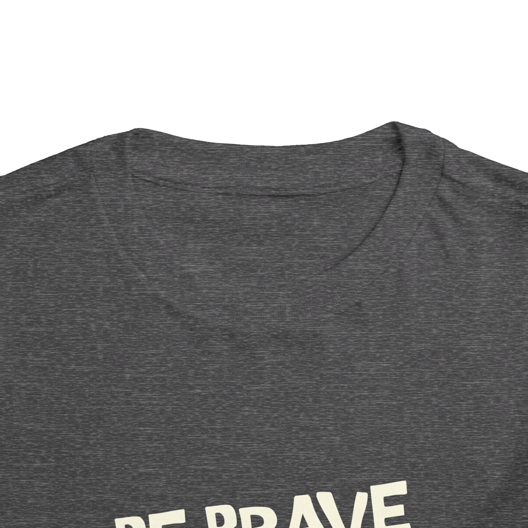 Be Brave Little One | Toddler Motivational Graphic Tiger Floral Garden T-Shirt
