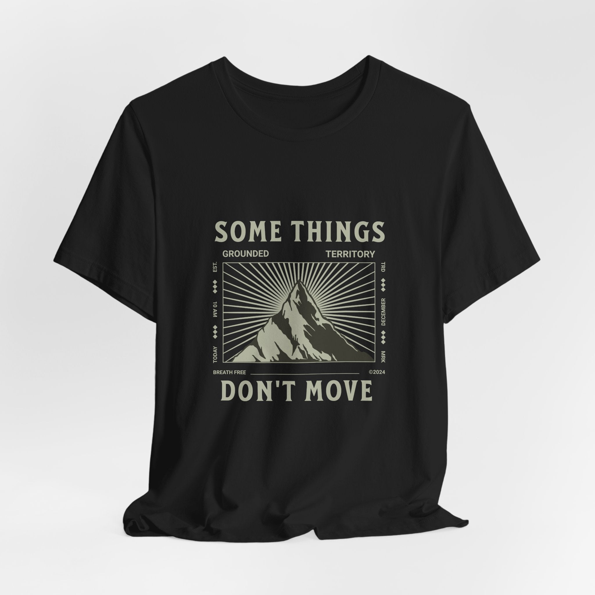 Some Things Don't Move | Men's Motivational Graphic Structured Stillness T-Shirt