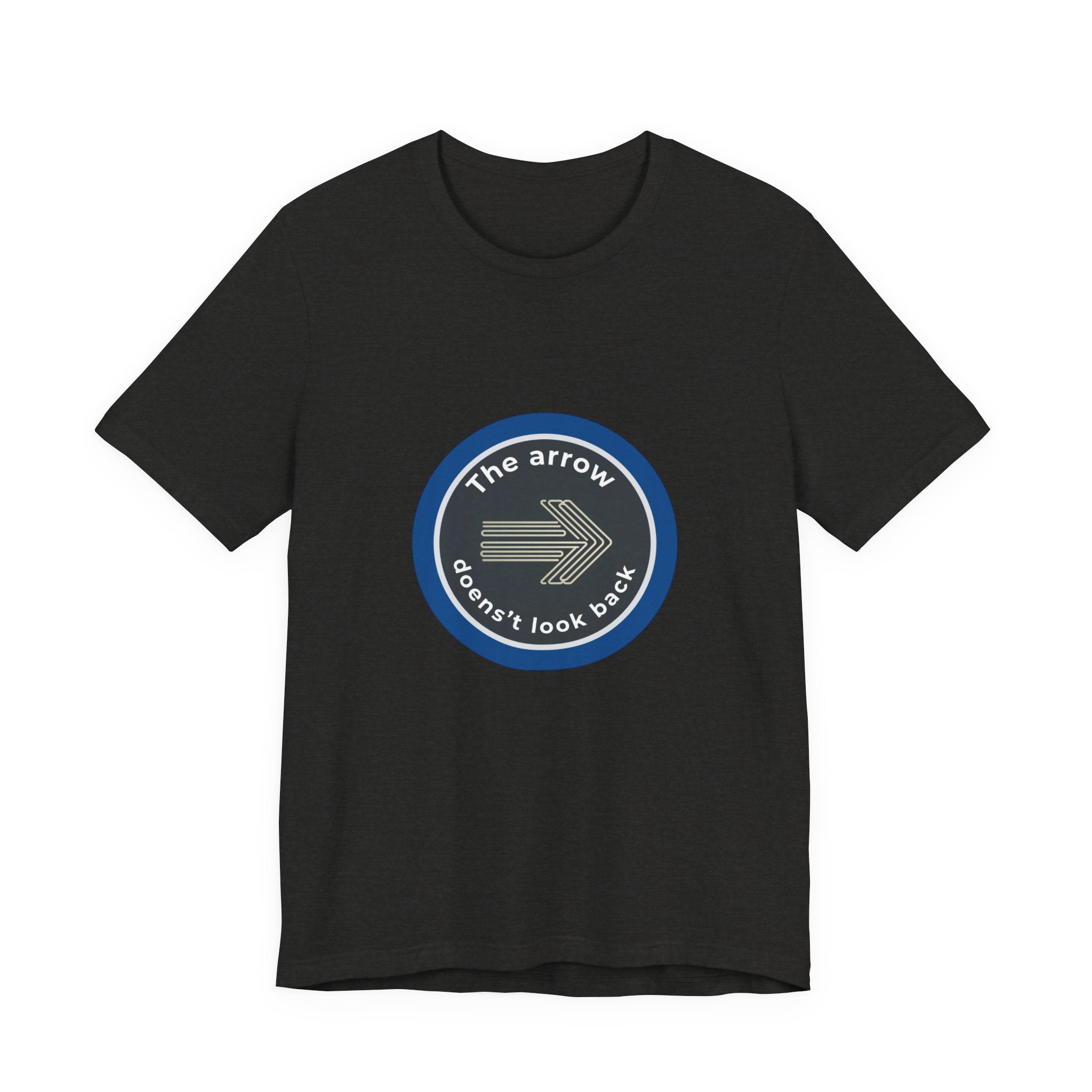 The Arrow Doesn't Look Back | Men's Motivational Graphic Forward Pointing Arrow T-Shirt