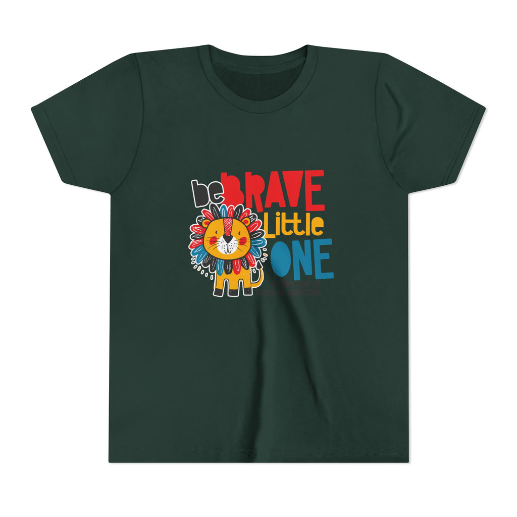 Be Brave Little One | Kids Motivational Graphic Cute Colourful Lion T-Shirt