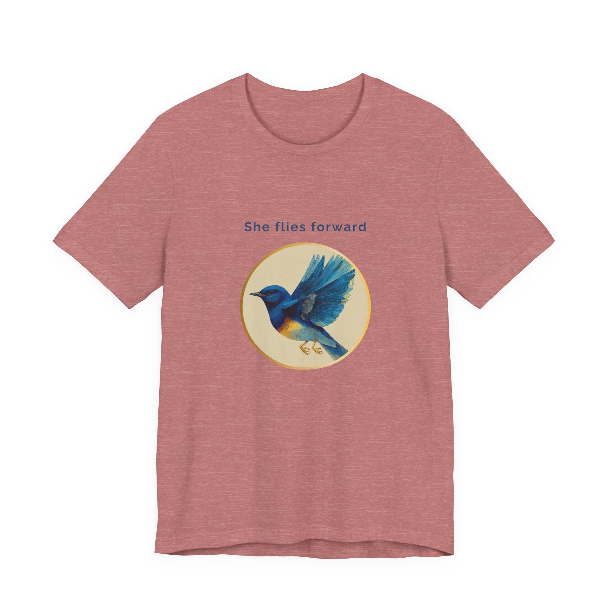 She Flies Forward | Women's Motivational Graphic Deep Horizon T-Shirt
